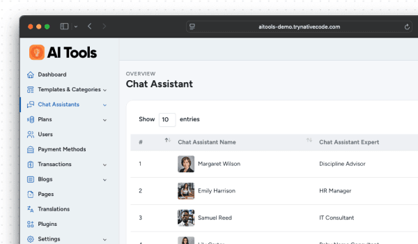 Manage AI Assistants