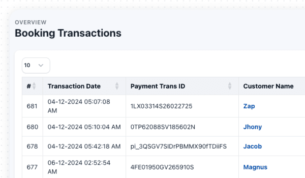Manage Transactions