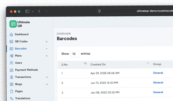 Barcode Generation