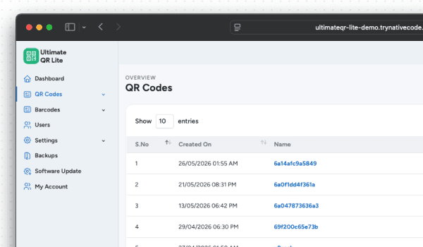 Instant QR Code Creation