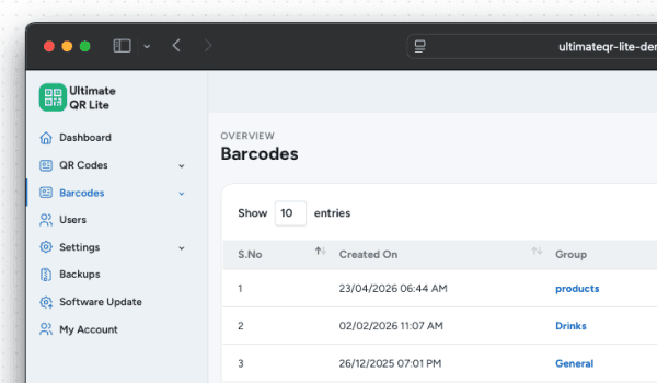 Flexible Barcode Generation
