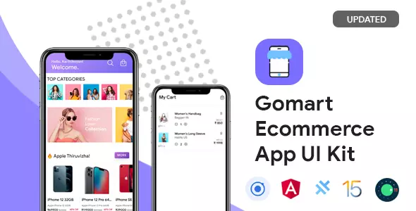GoMart Ecommerce Android App + Ecommerce iOS App Template | Ecommerce App | Ionic 5 | Capacitor 3