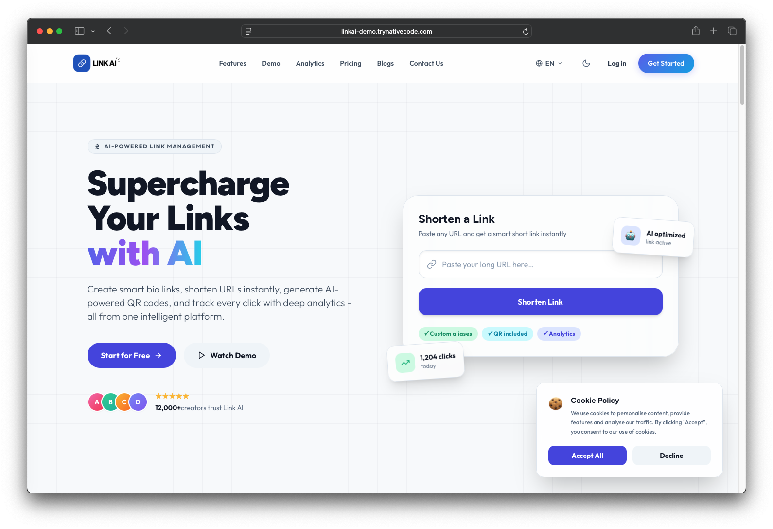 Link AI SaaS Dashboard