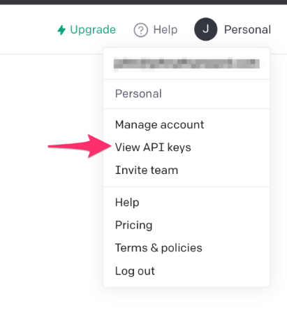 OpenAI API Keys Page