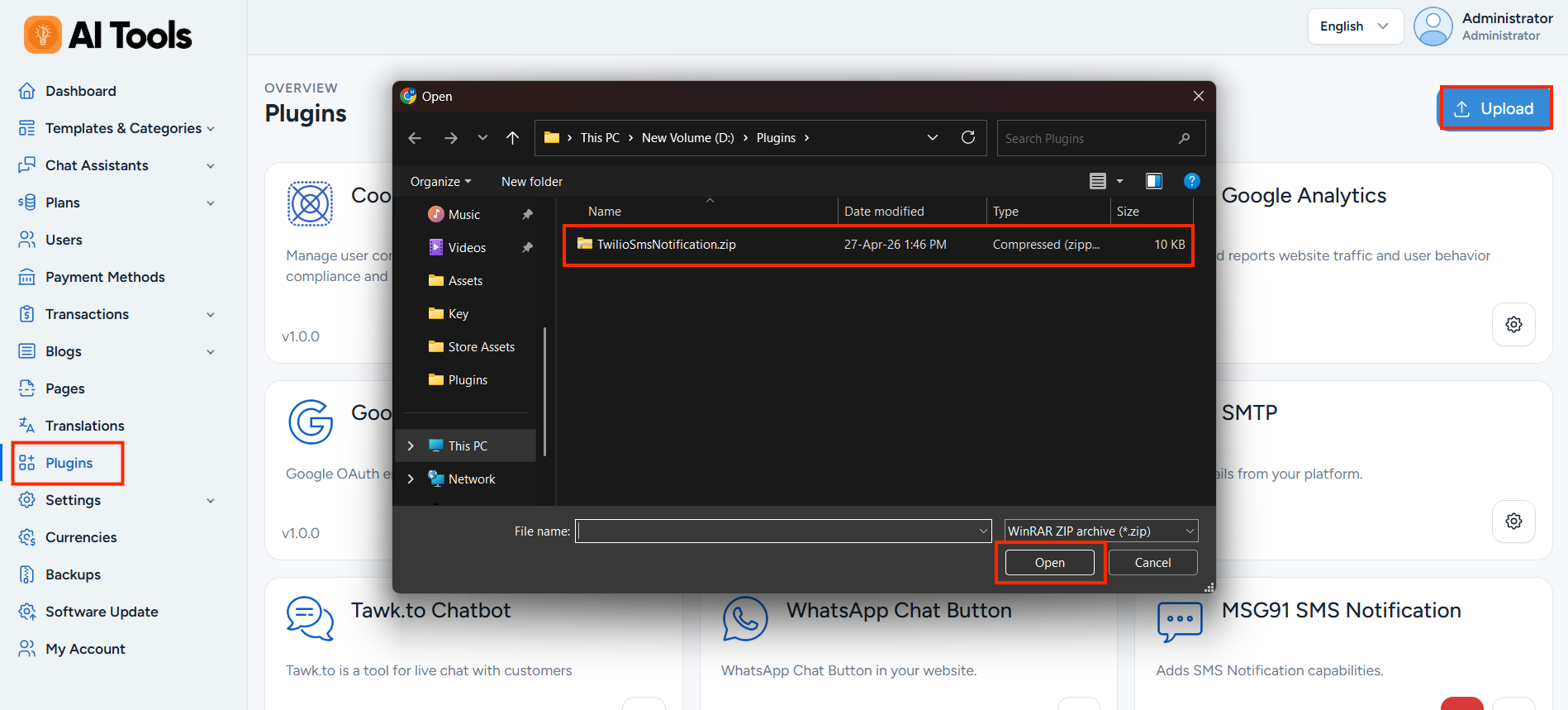 TwilioSmsNotification.zip