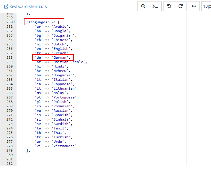 Remove Languages Image