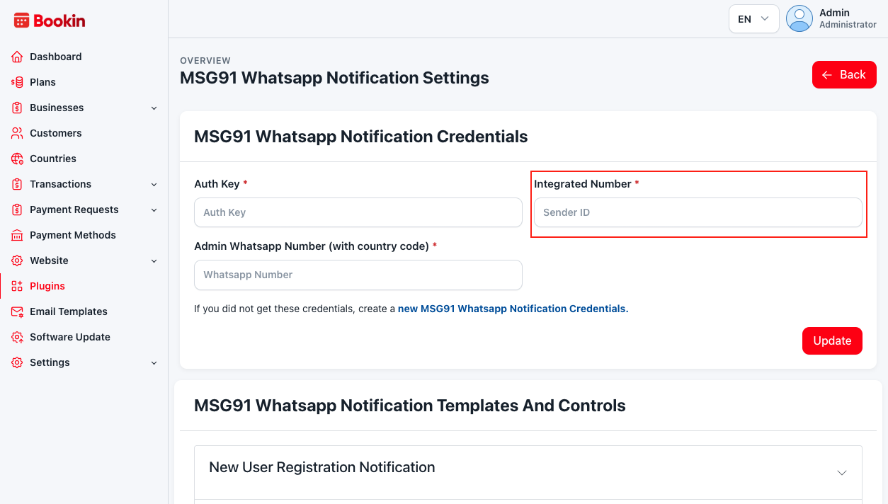 MSG91 Whatsapp Dashboard