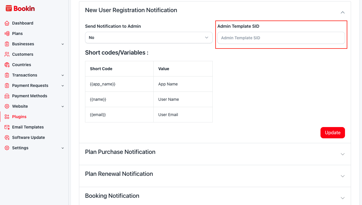 Twilio Notification Template