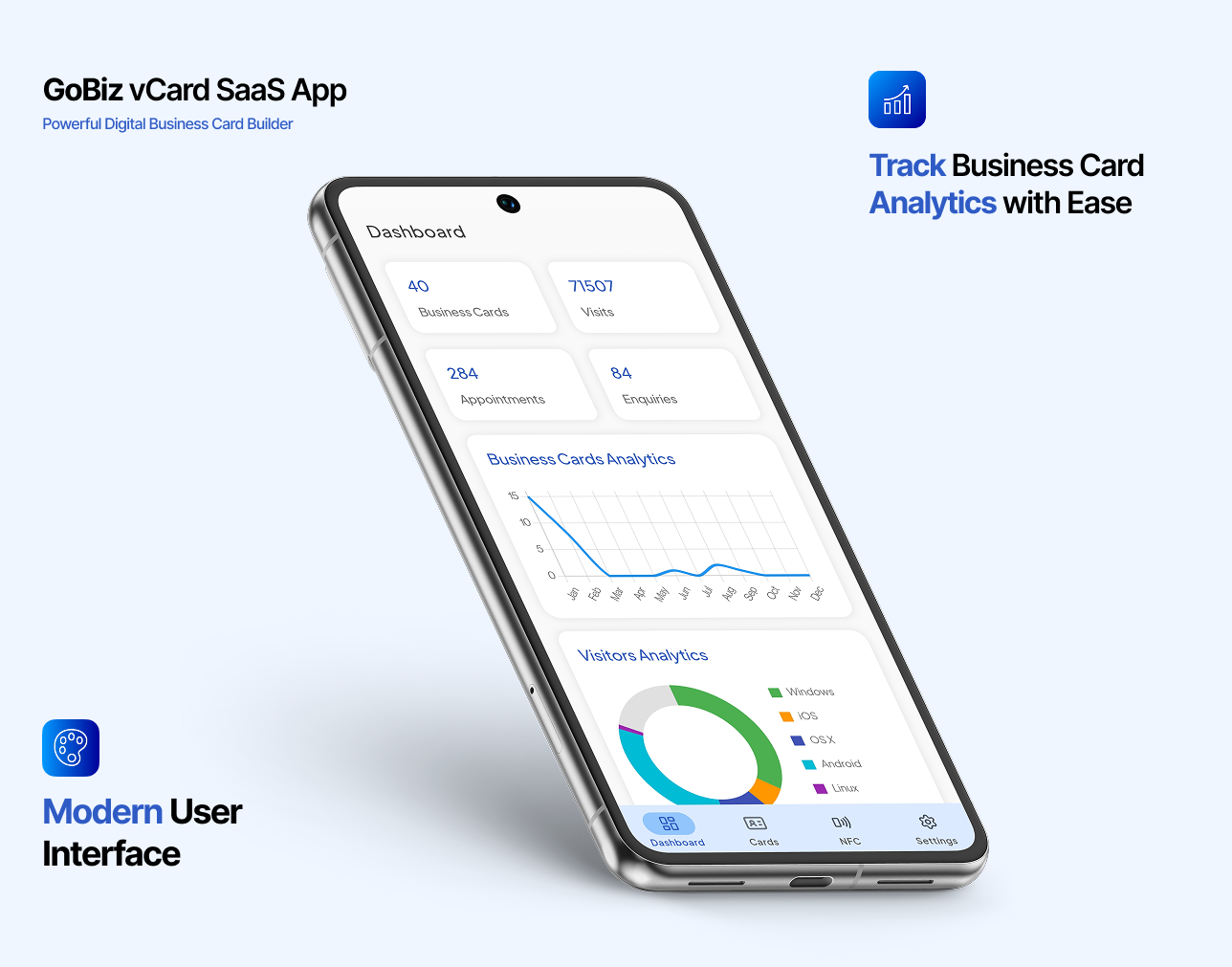 Gobiz mobile app interface