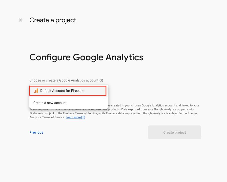 Firebase Google Analytics Congiguration