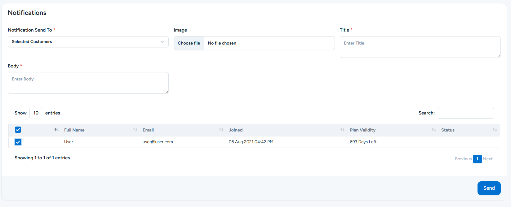 Gobiz Notification Settings