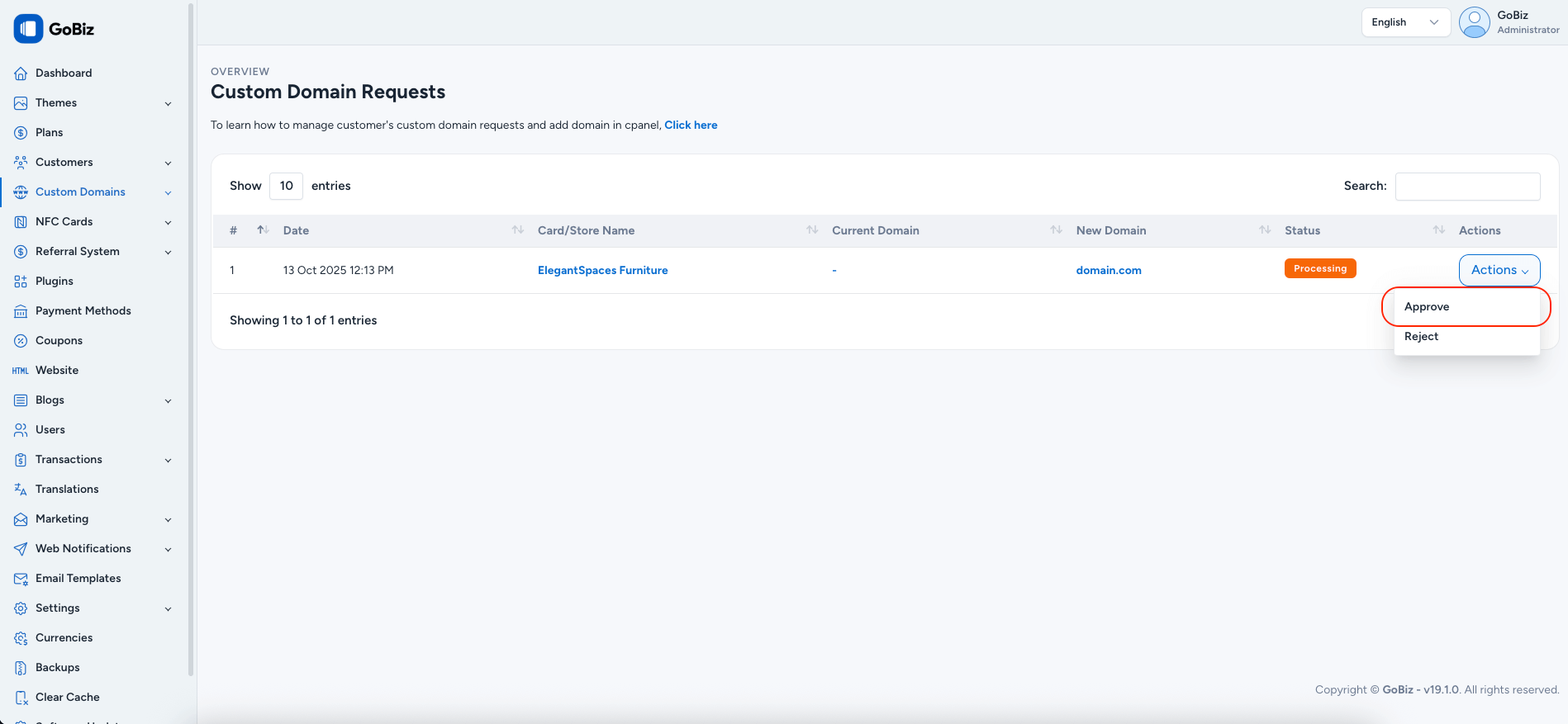 Custom Domain Installation