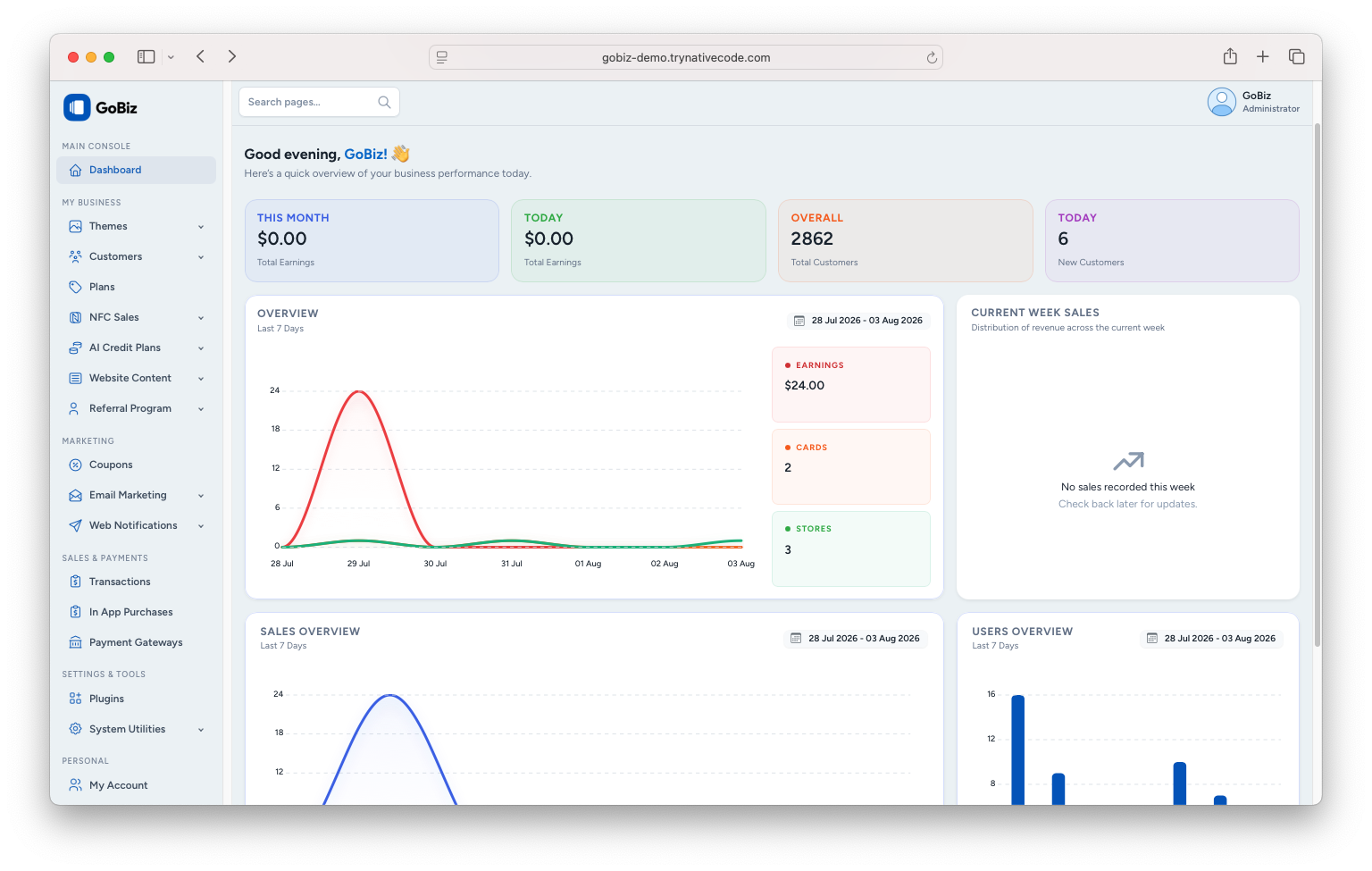 Gobiz Admin Panel