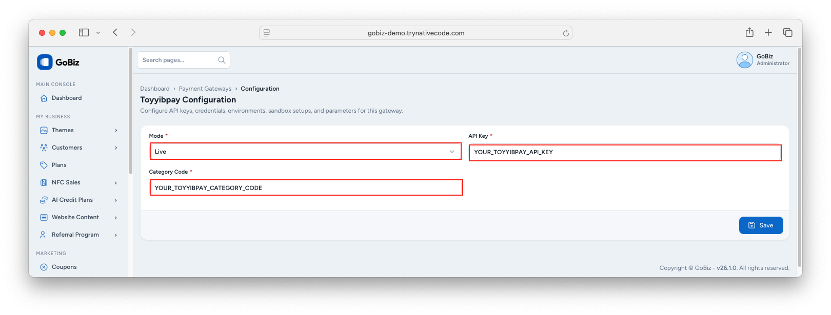 Admin Panel Setup