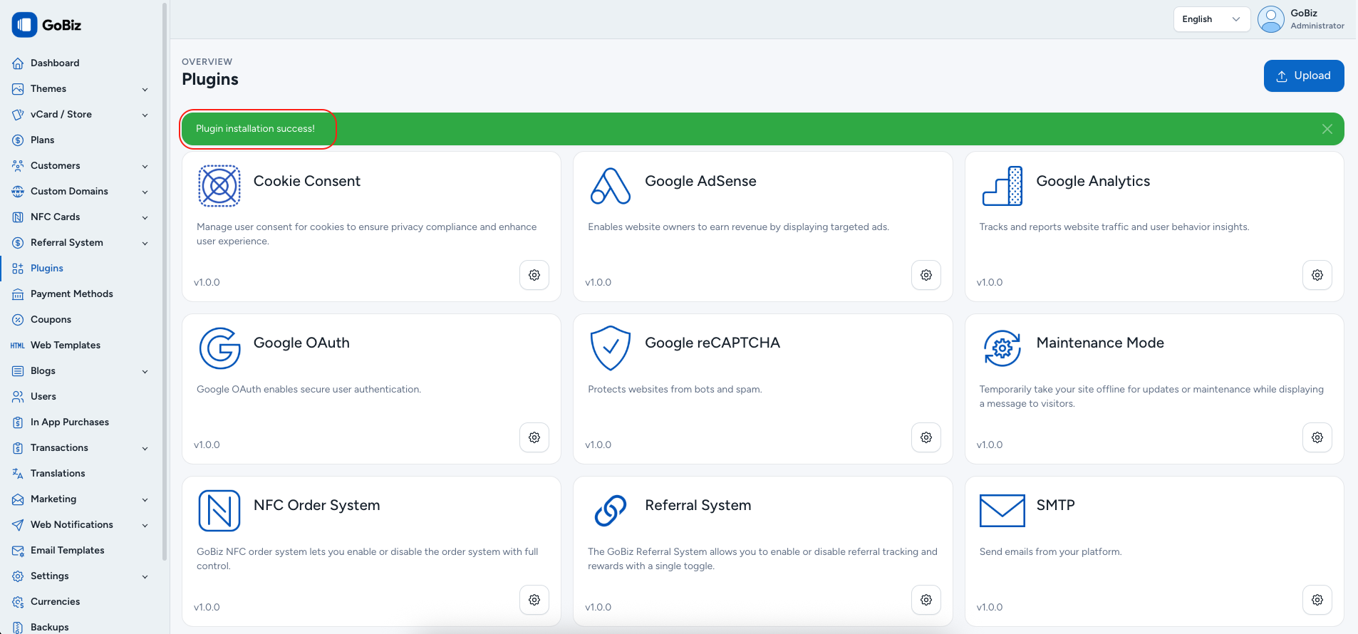 gobiz coinbase plugin installation