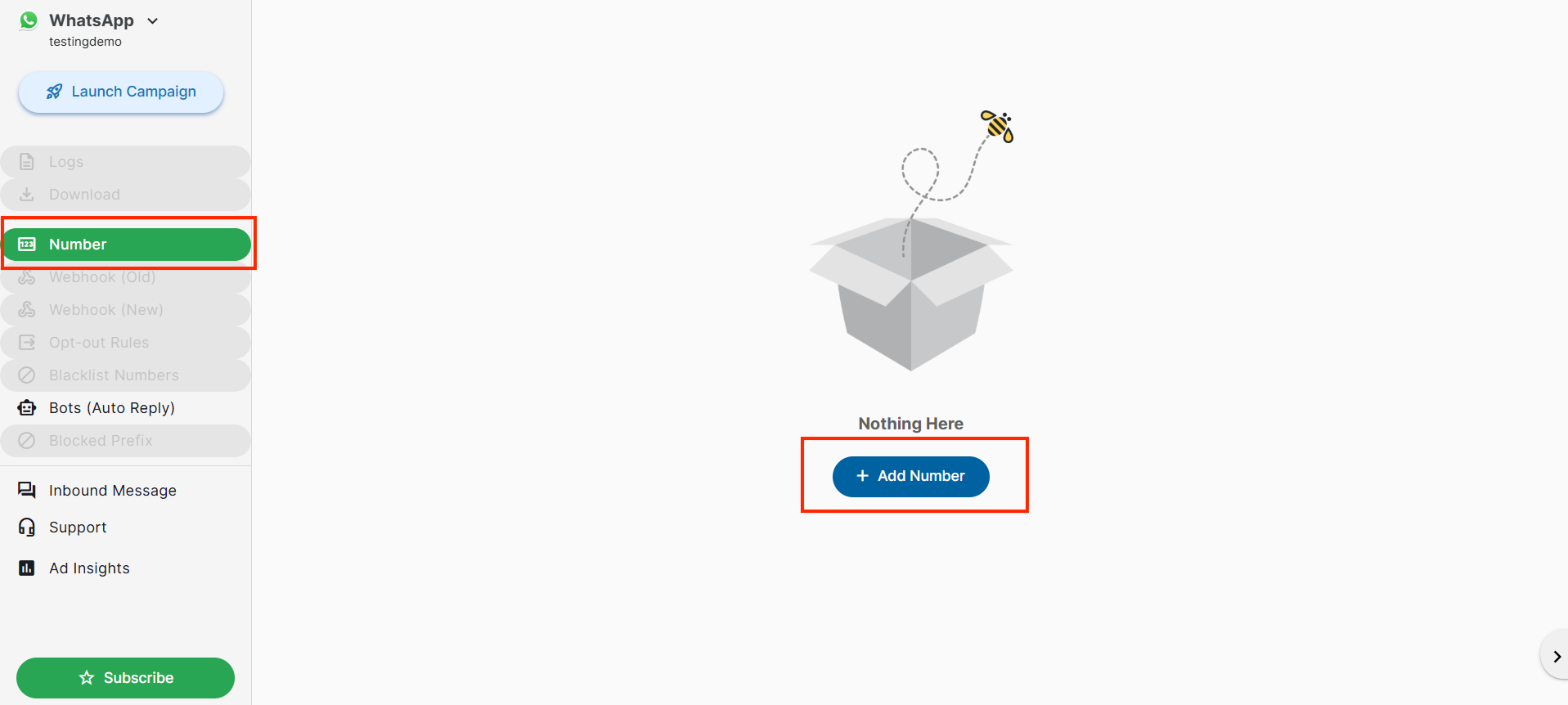 MSG91 Whatsapp Dashboard