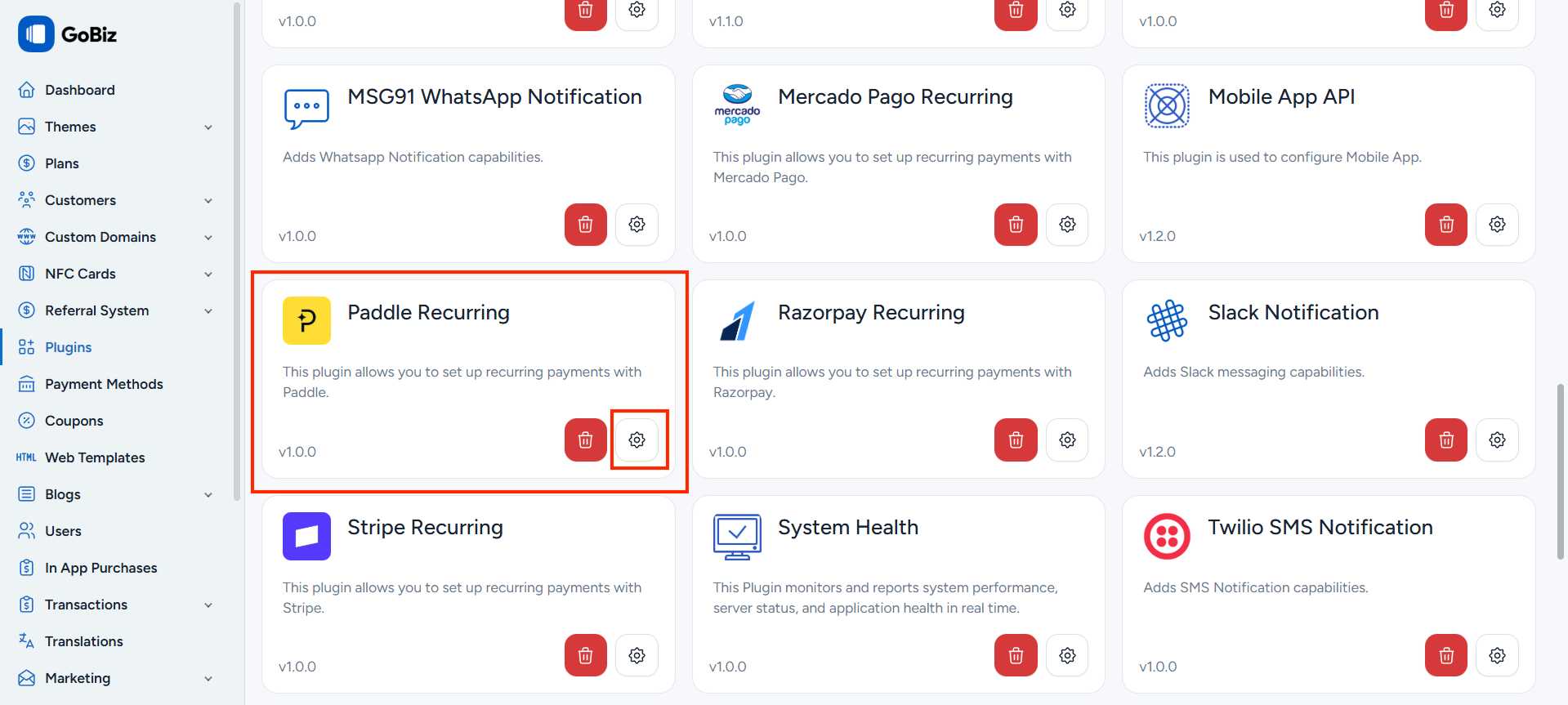 Paddle Recurring Plugin
