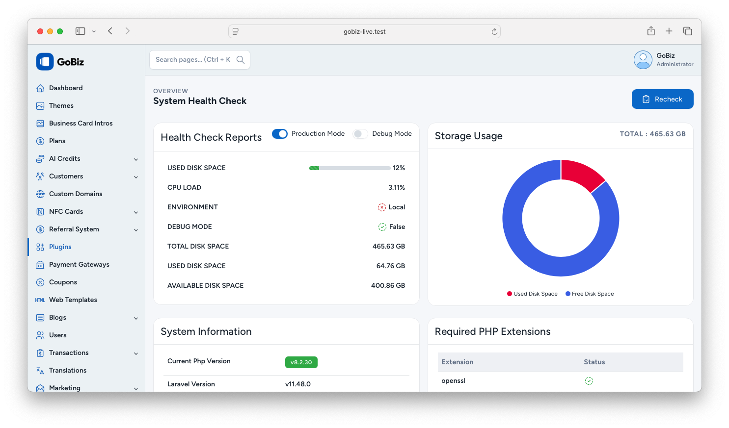 System Health Dashboard
