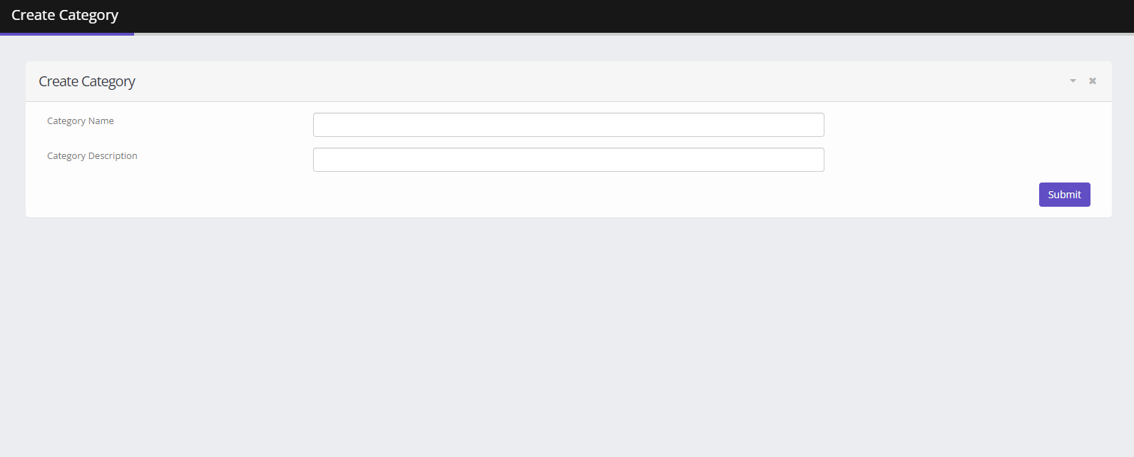 Create Category