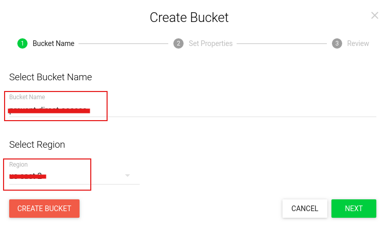Bucket Details