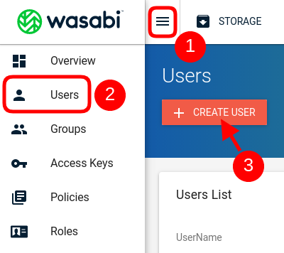 Wasabi IAM User
