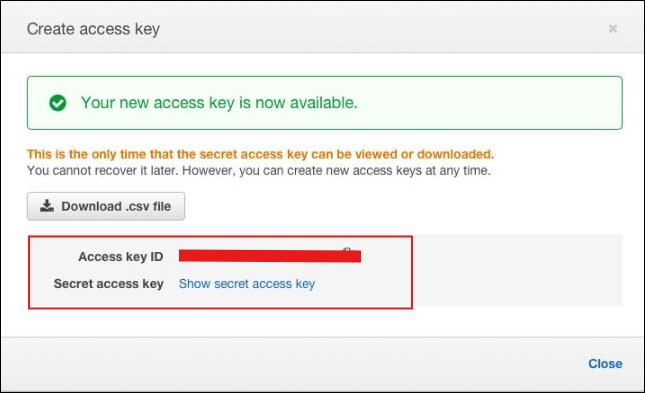 AWS Access Key ID and Secret