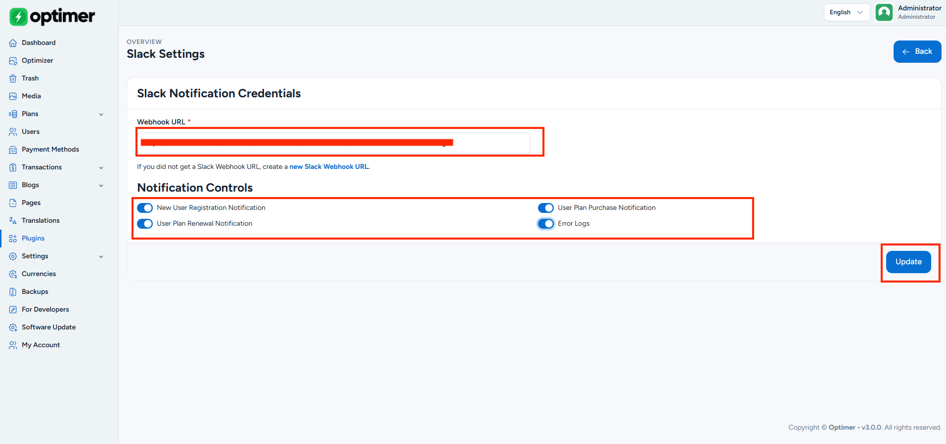 Slack Configuration