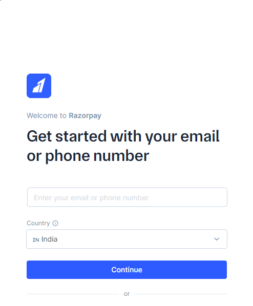 Razorpay Login