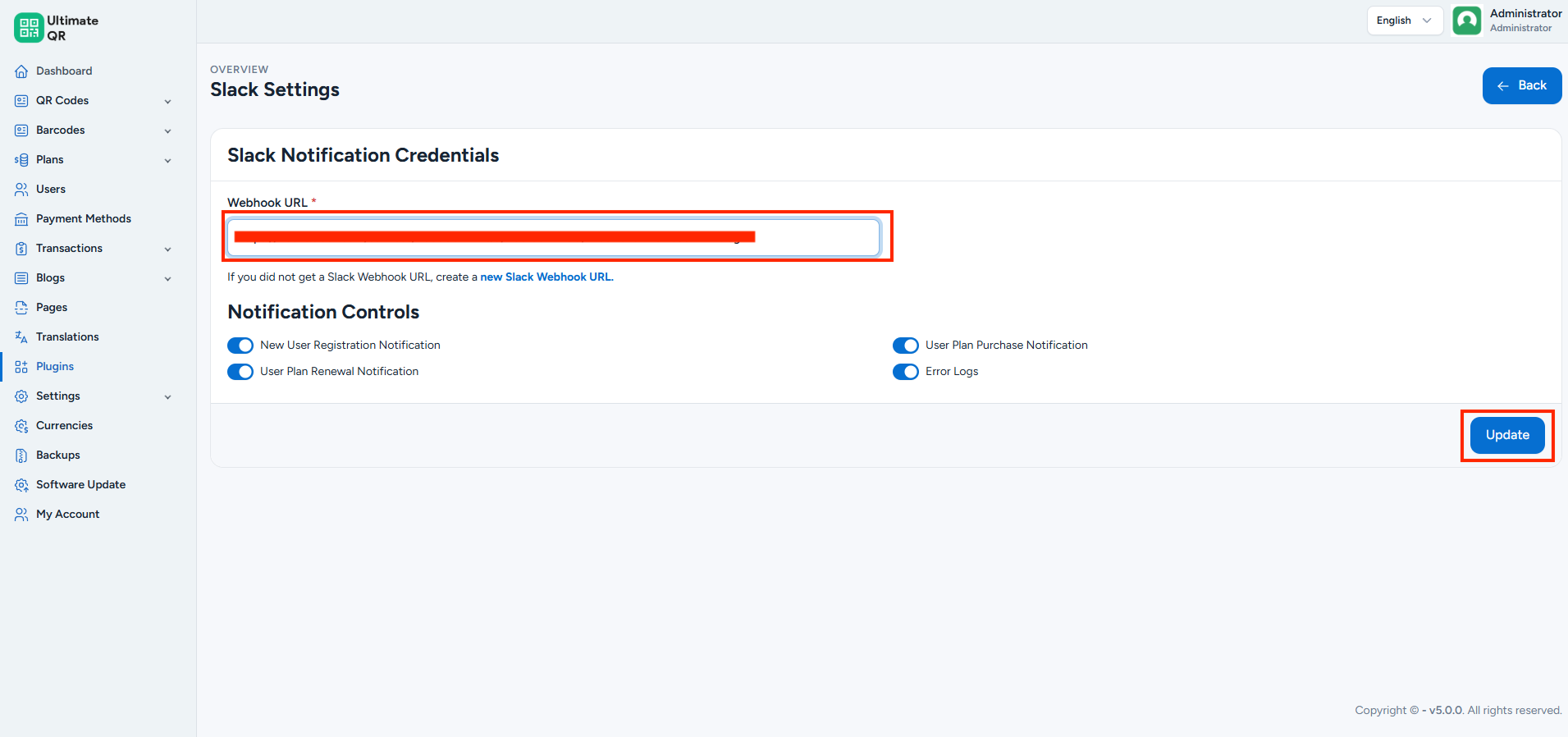 Slack Configuration