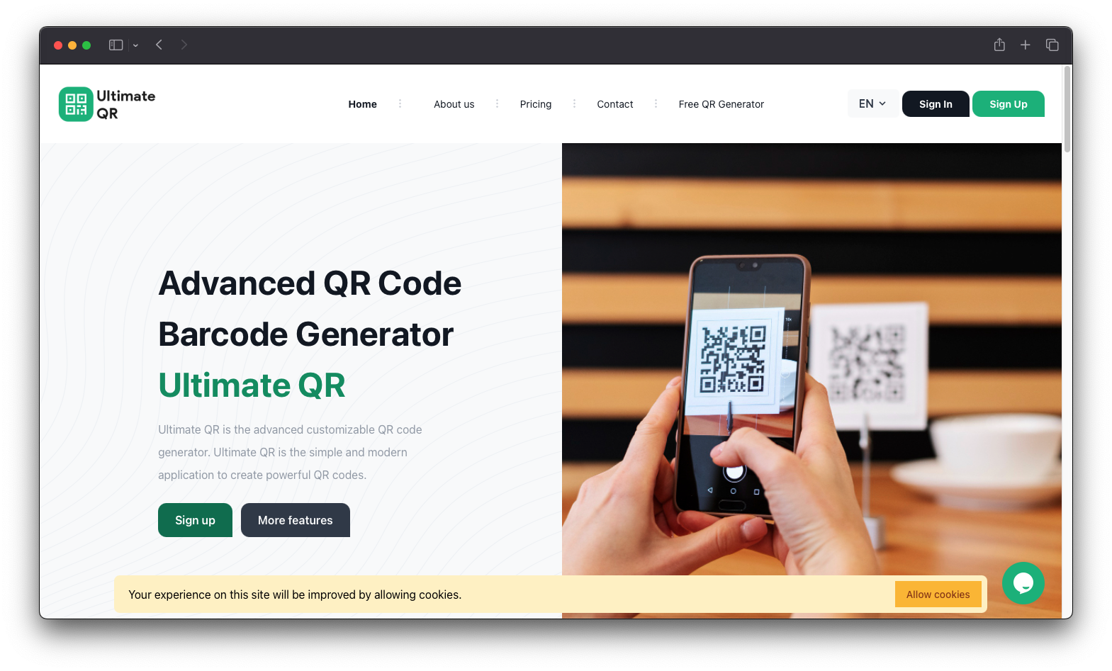 Ultimate QR Homepage
