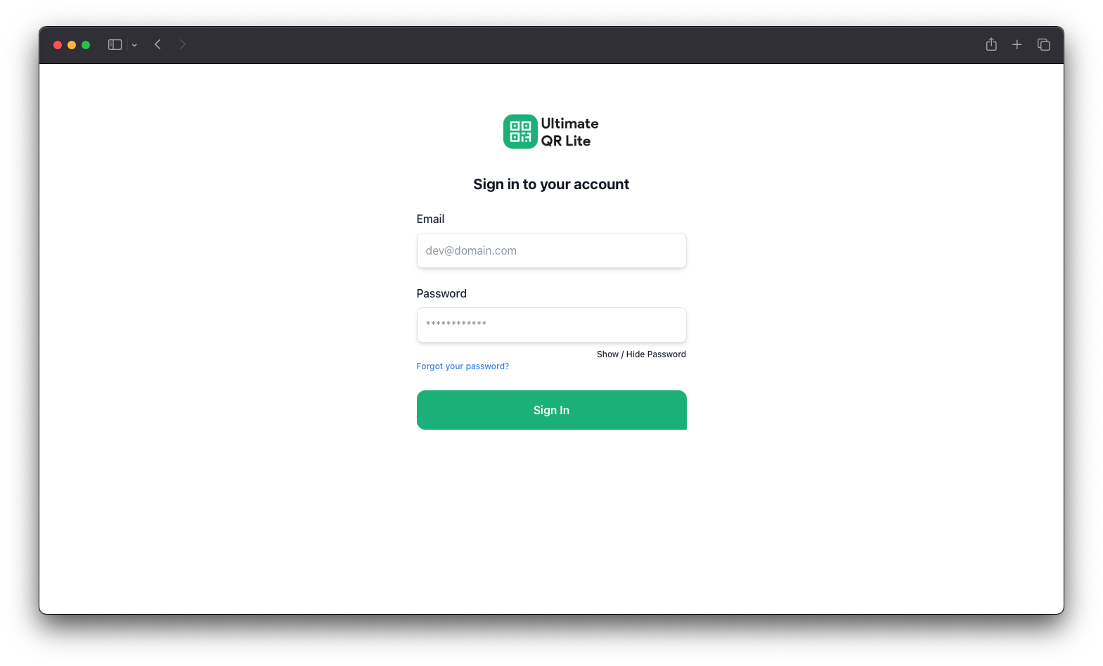 Live Website
